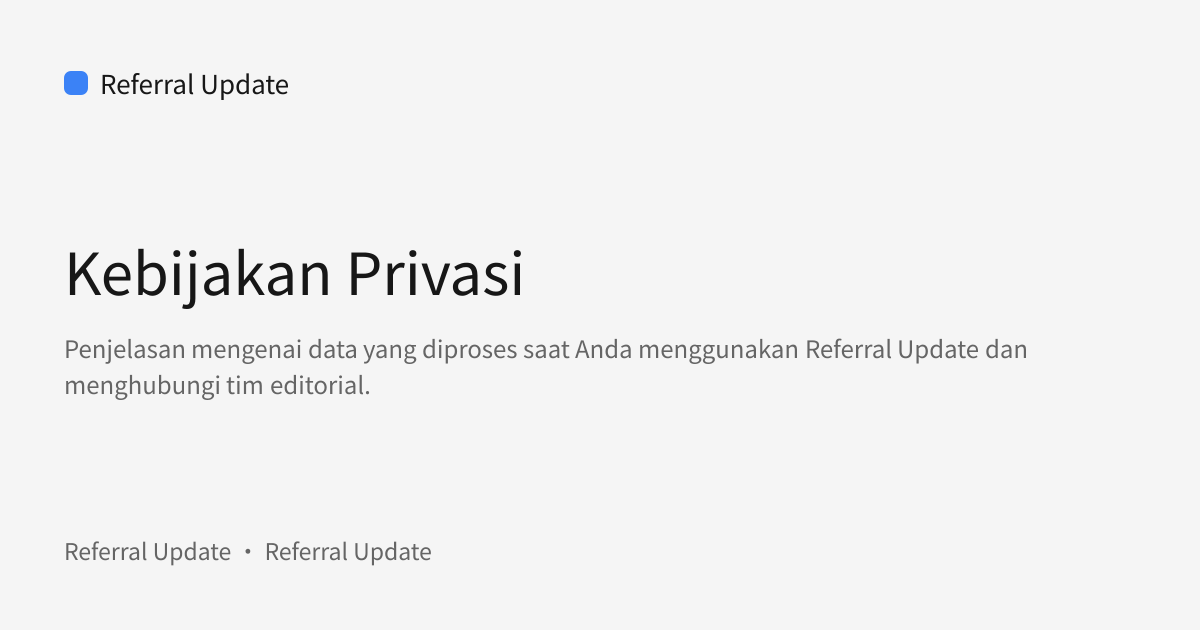 Sampul bagikan: Kebijakan Privasi